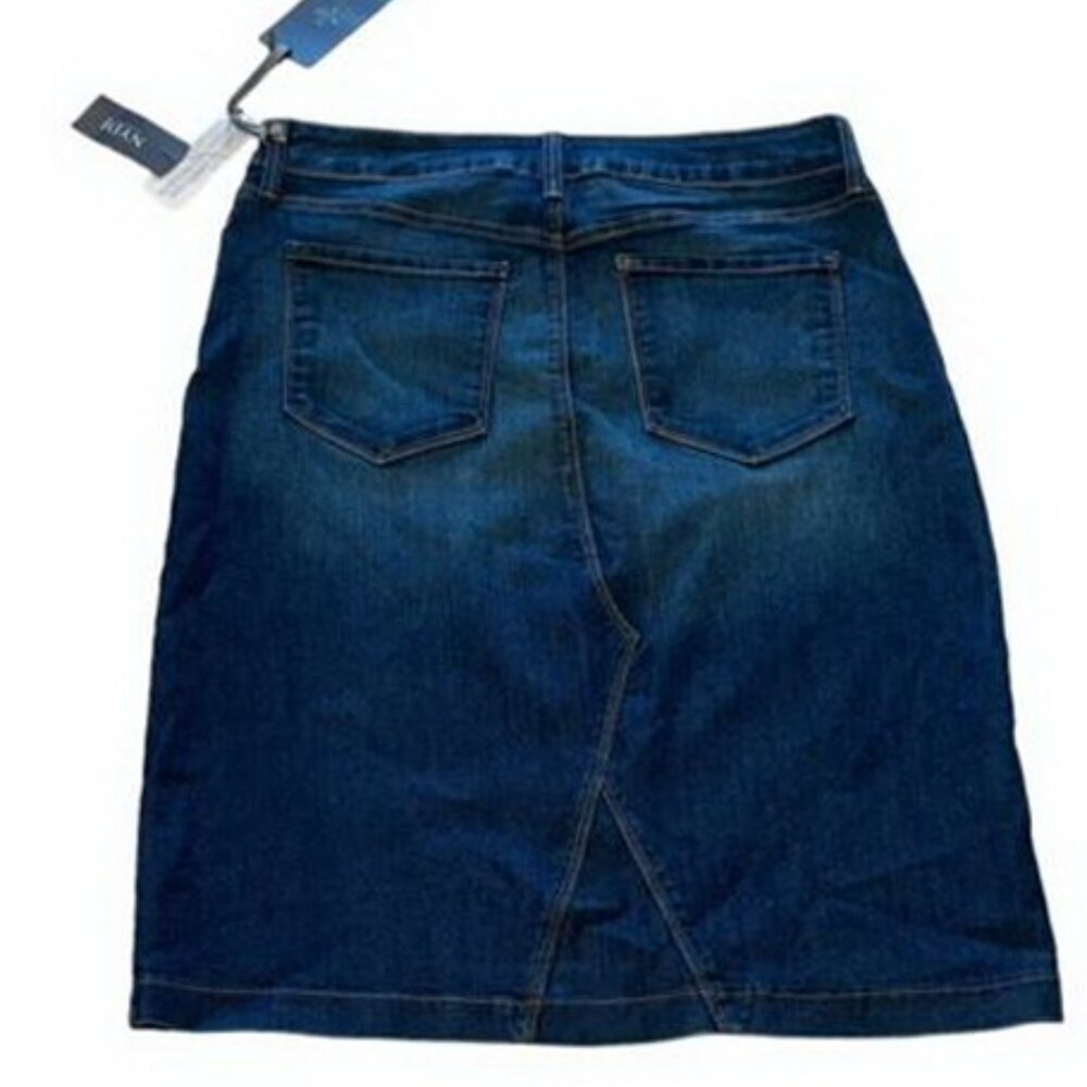 NYDJ Denim Skirt Womens Pencil Cotton Stretch 5-Pocket Denim Skirt - Picture 2 of 2